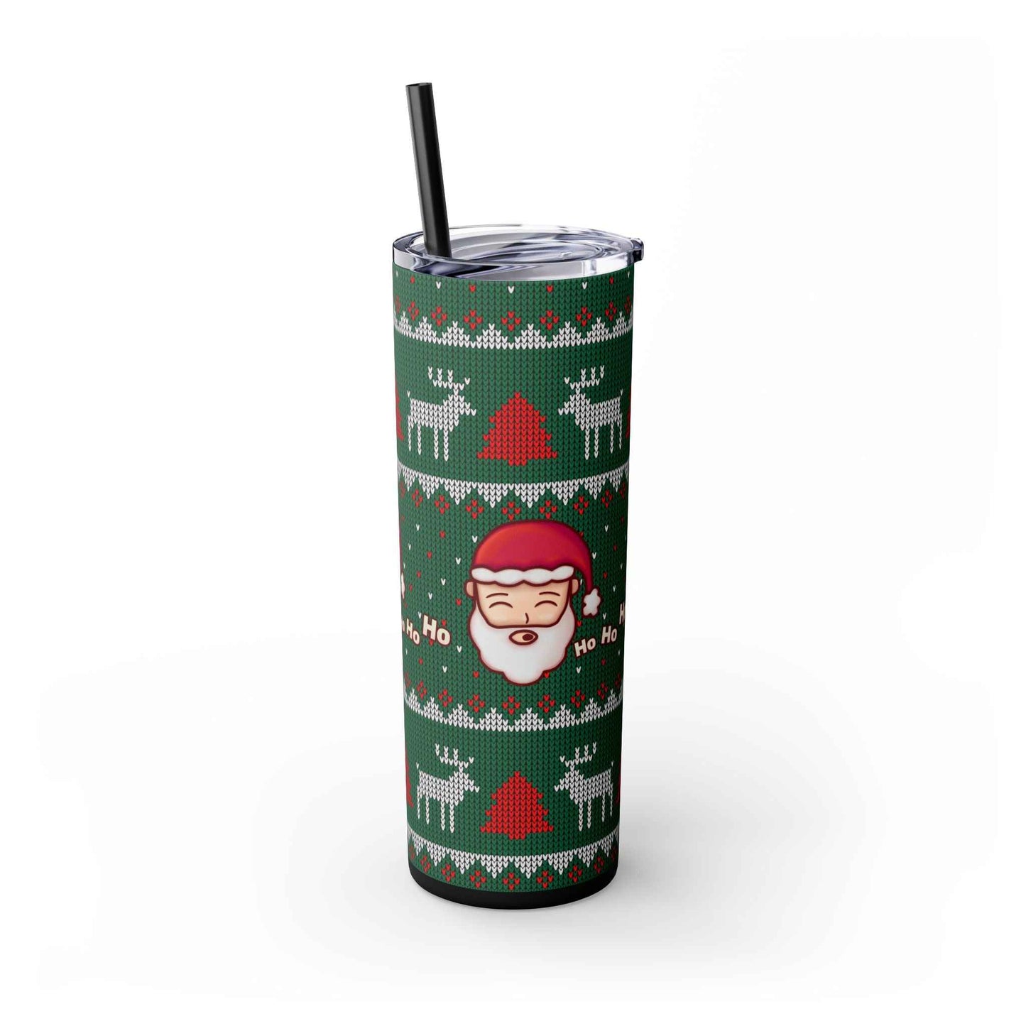 20oz Slim Tumbler: Green Santa-Claus Christmas - Eraya Studio