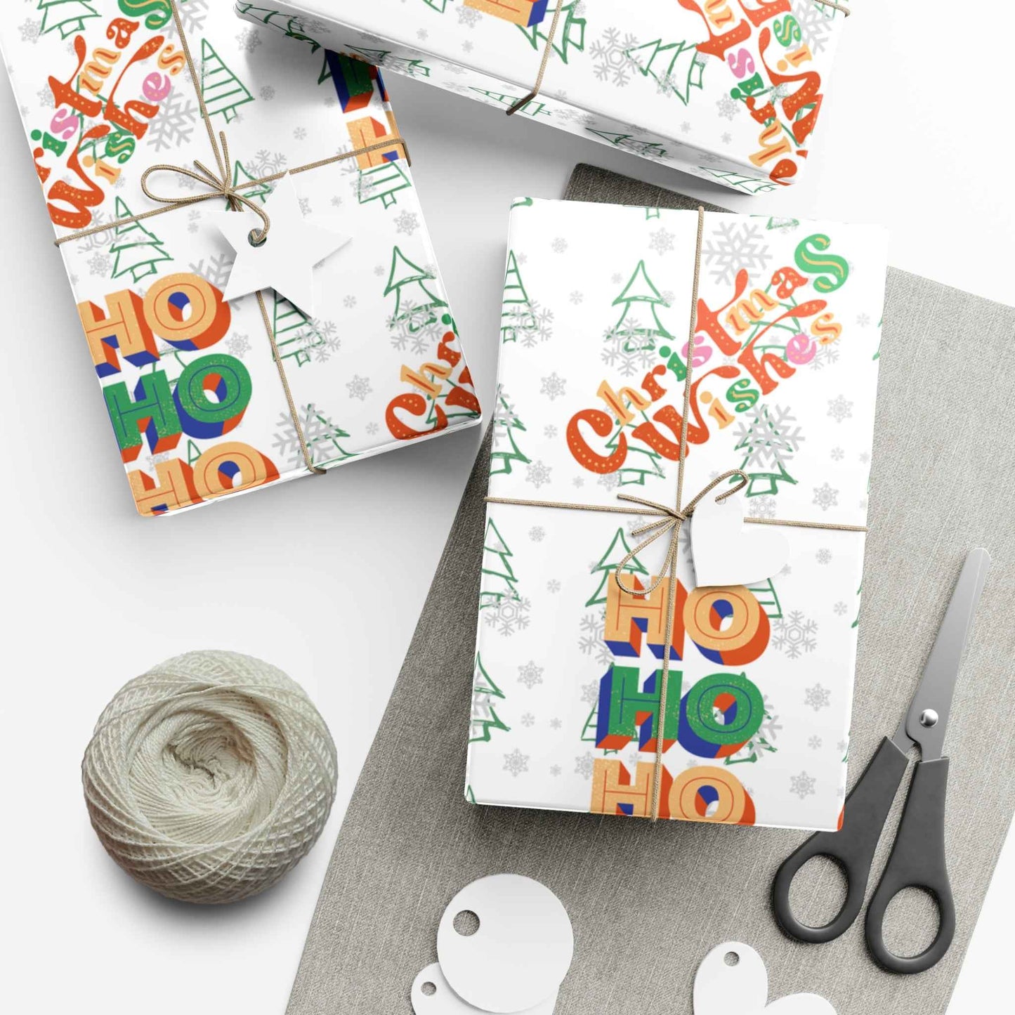 HOHOHO Christmas Gift Wrapping Paper - Eraya Studio