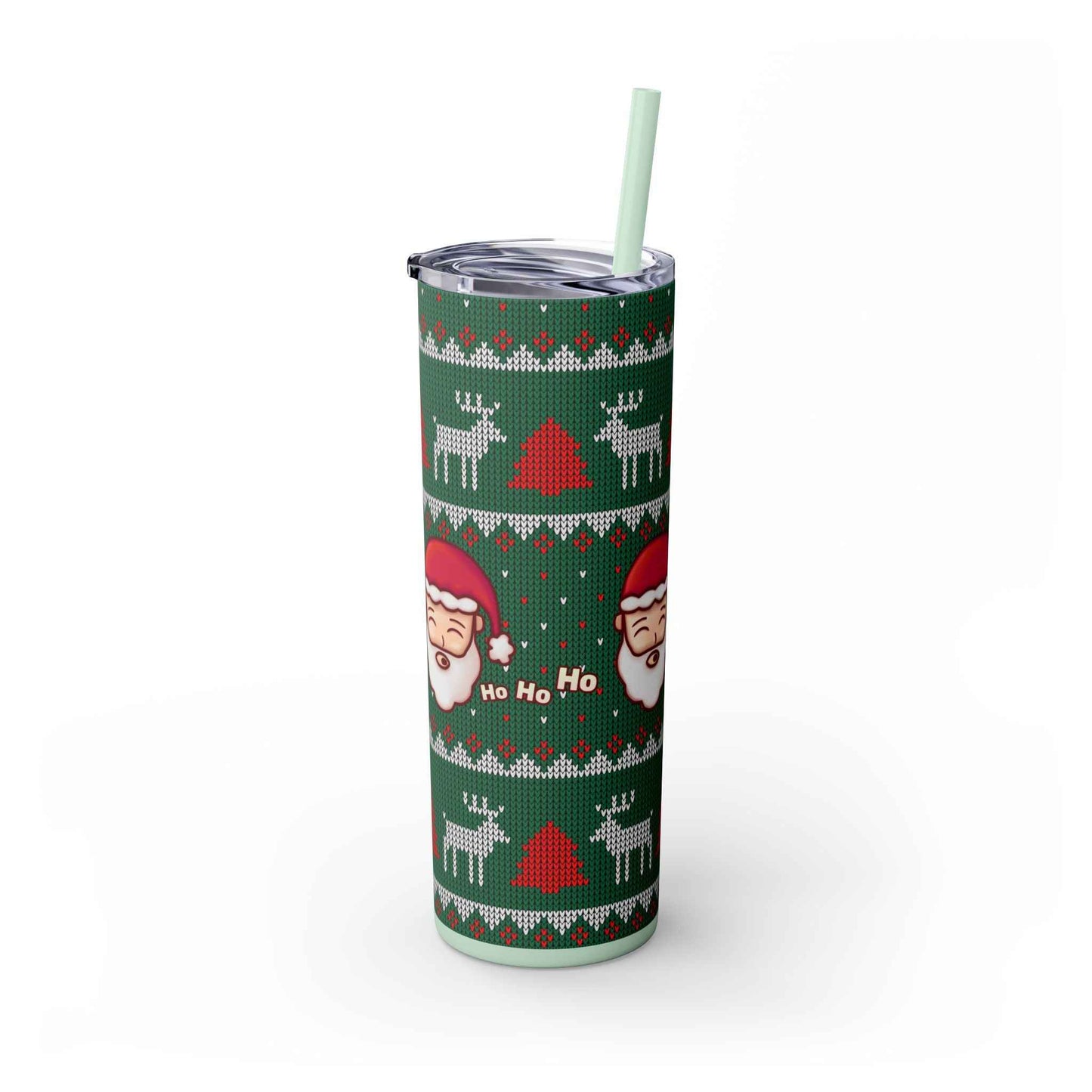 20oz Slim Tumbler: Green Santa-Claus Christmas - Eraya Studio