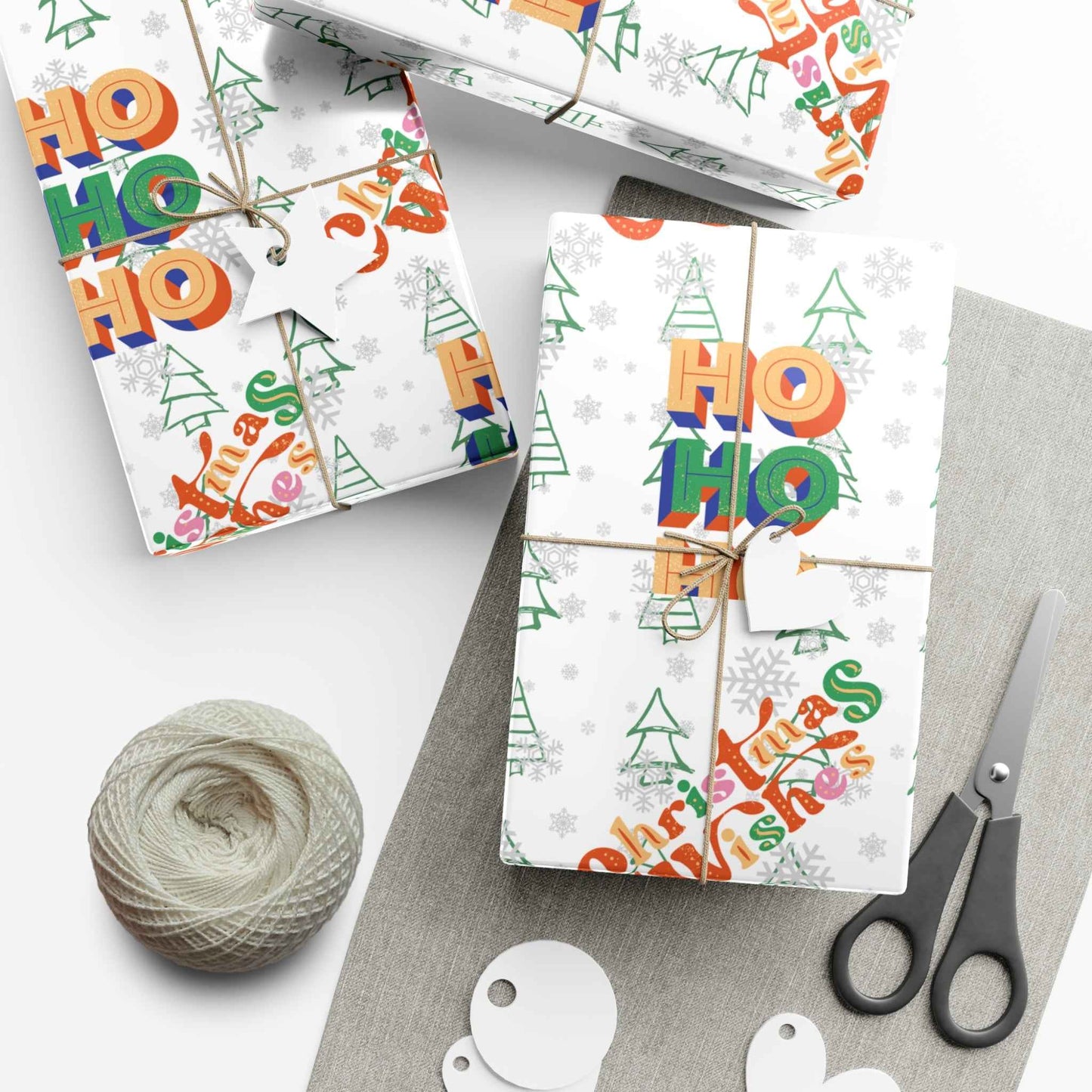 HOHOHO Christmas Gift Wrapping Paper - Eraya Studio