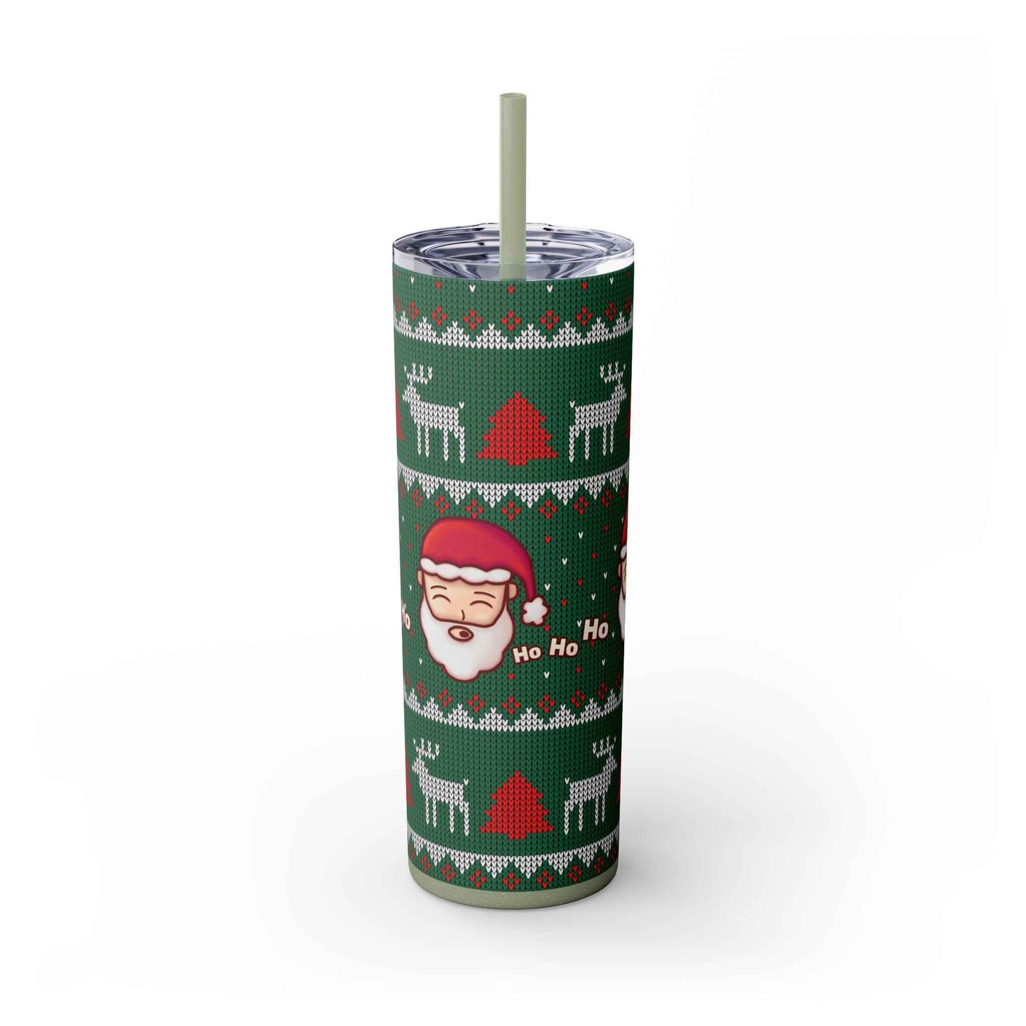 20oz Slim Tumbler: Green Santa-Claus Christmas - Eraya Studio