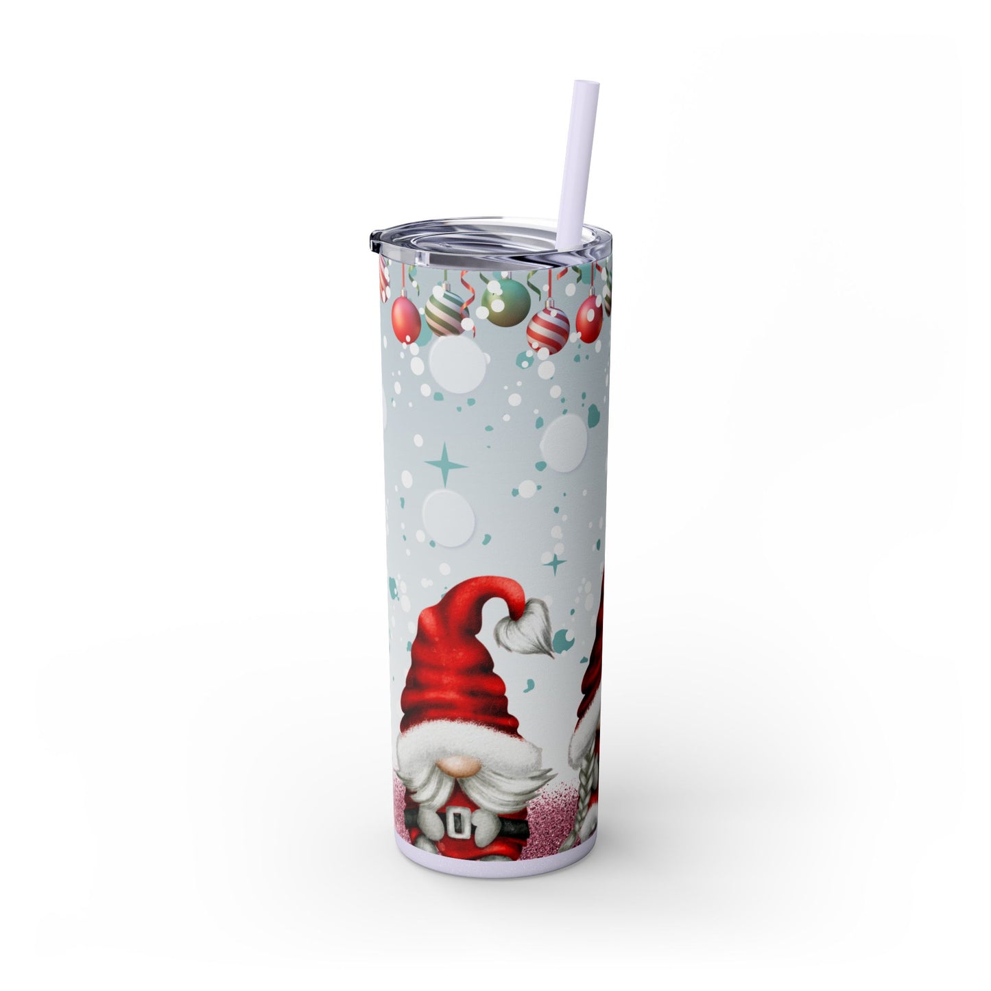 20oz Slim Tumbler: Christmas Gnomes