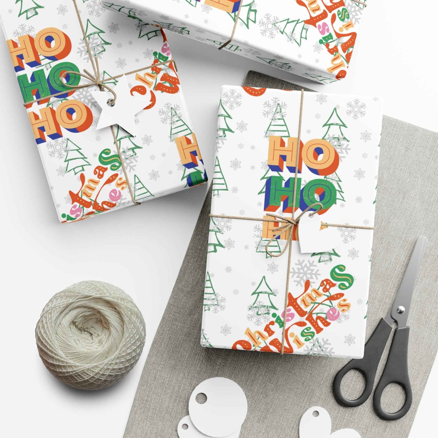 HOHOHO Christmas Gift Wrapping Paper - Eraya Studio