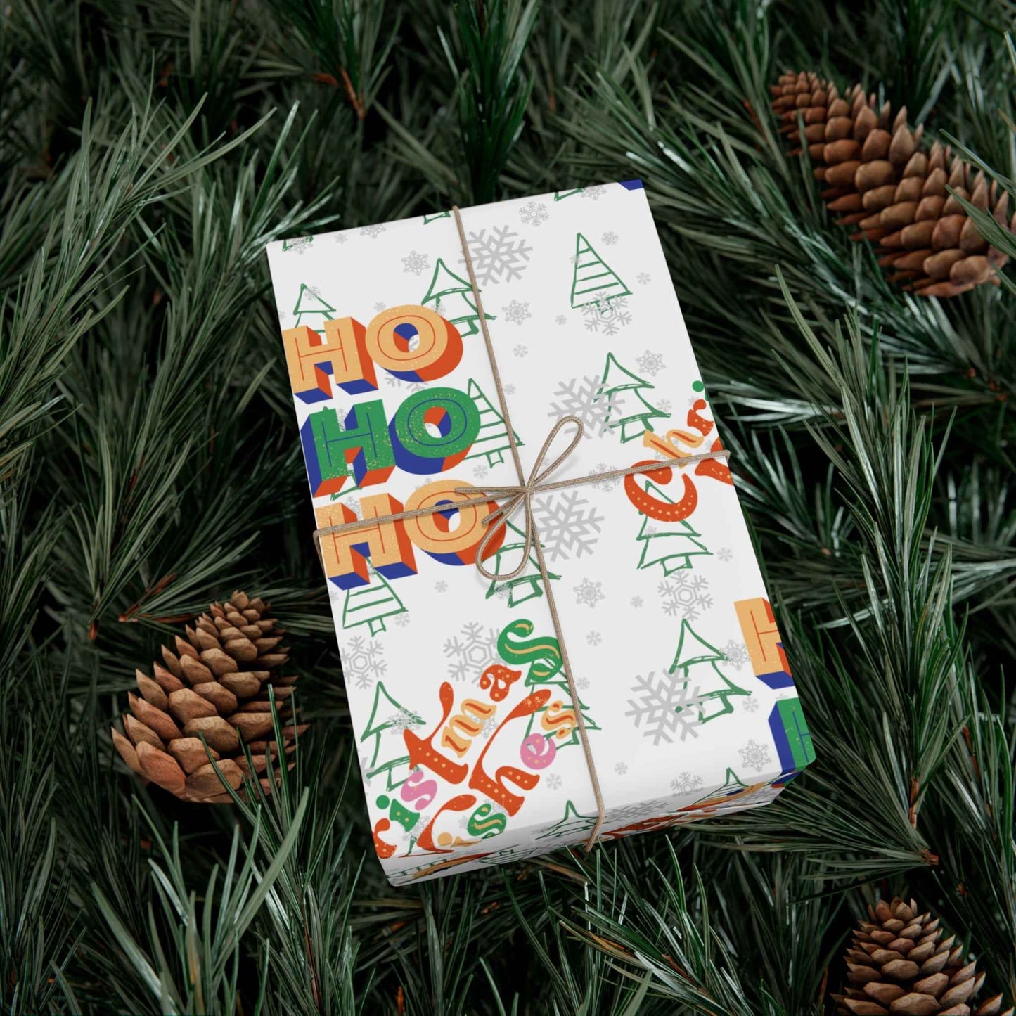 HOHOHO Christmas Gift Wrapping Paper - Eraya Studio