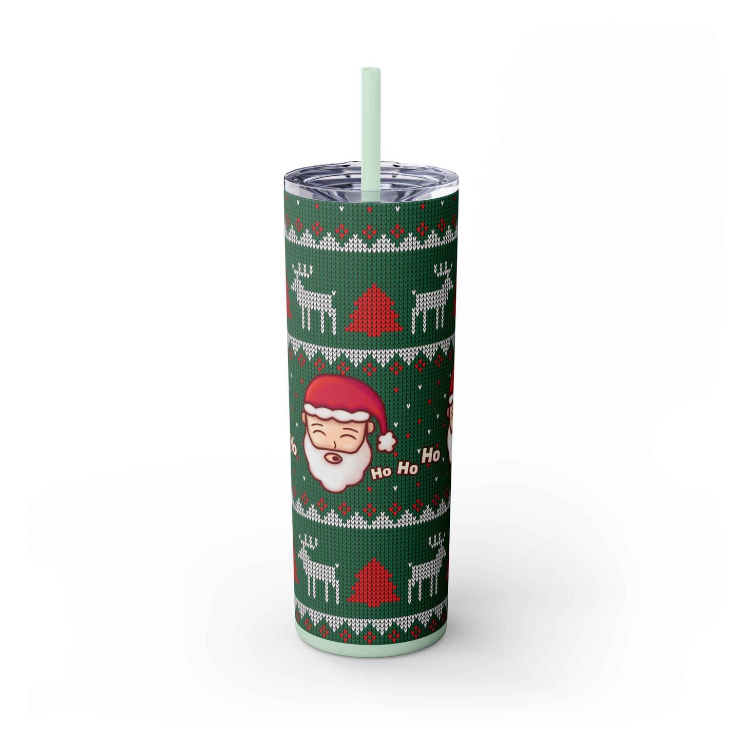 20oz Slim Tumbler: Green Santa-Claus Christmas - Eraya Studio