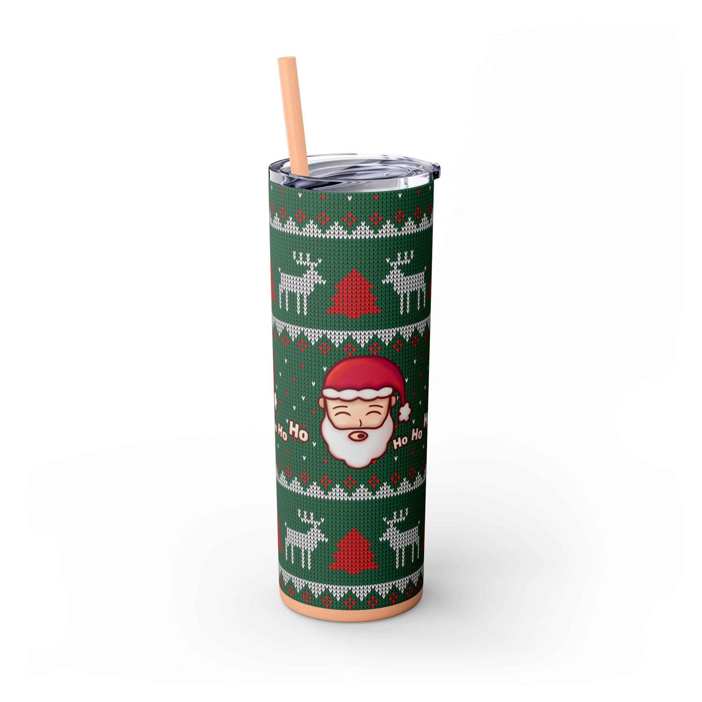 20oz Slim Tumbler: Green Santa-Claus Christmas - Eraya Studio