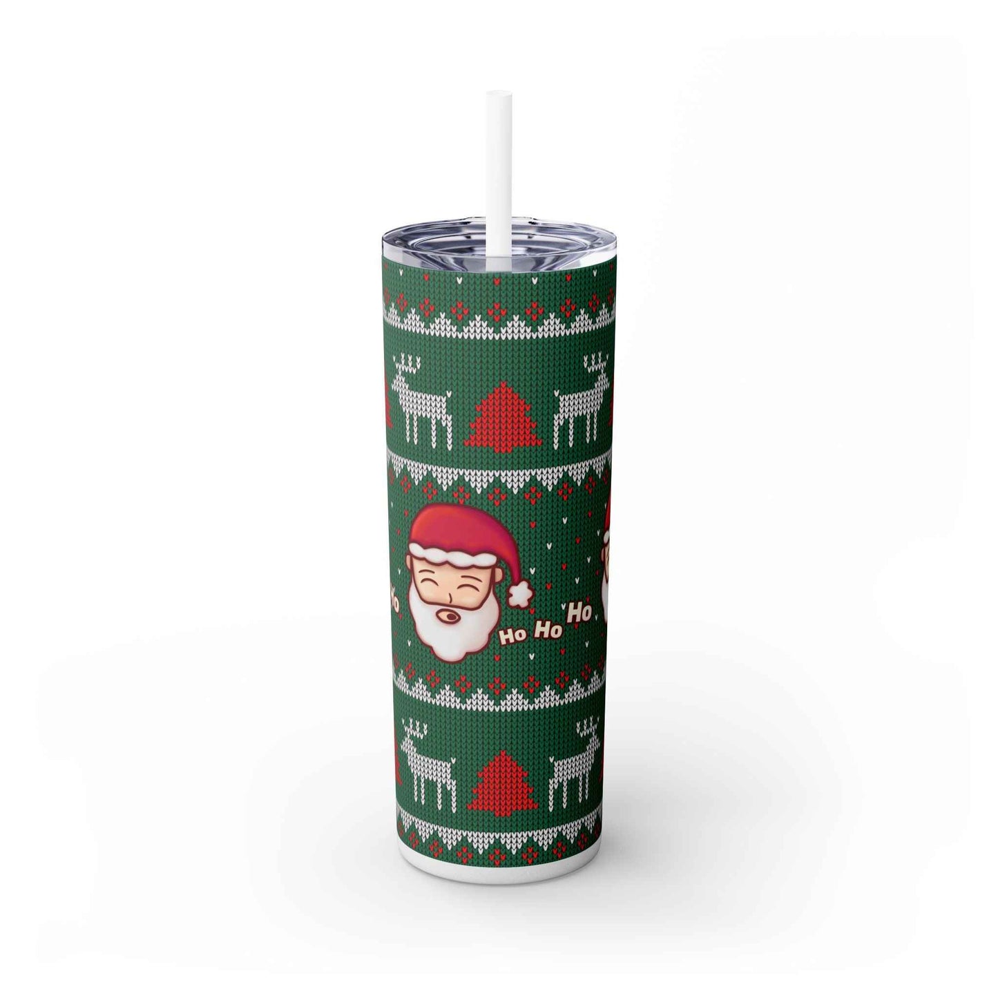 20oz Slim Tumbler: Green Santa-Claus Christmas - Eraya Studio