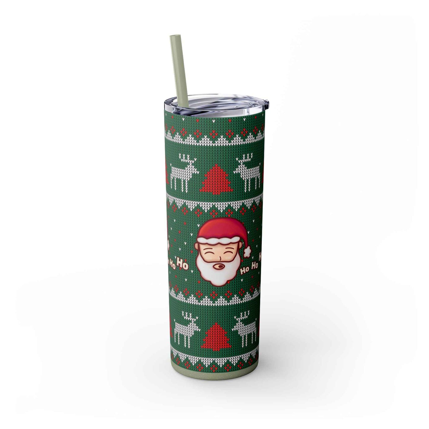 20oz Slim Tumbler: Green Santa-Claus Christmas - Eraya Studio