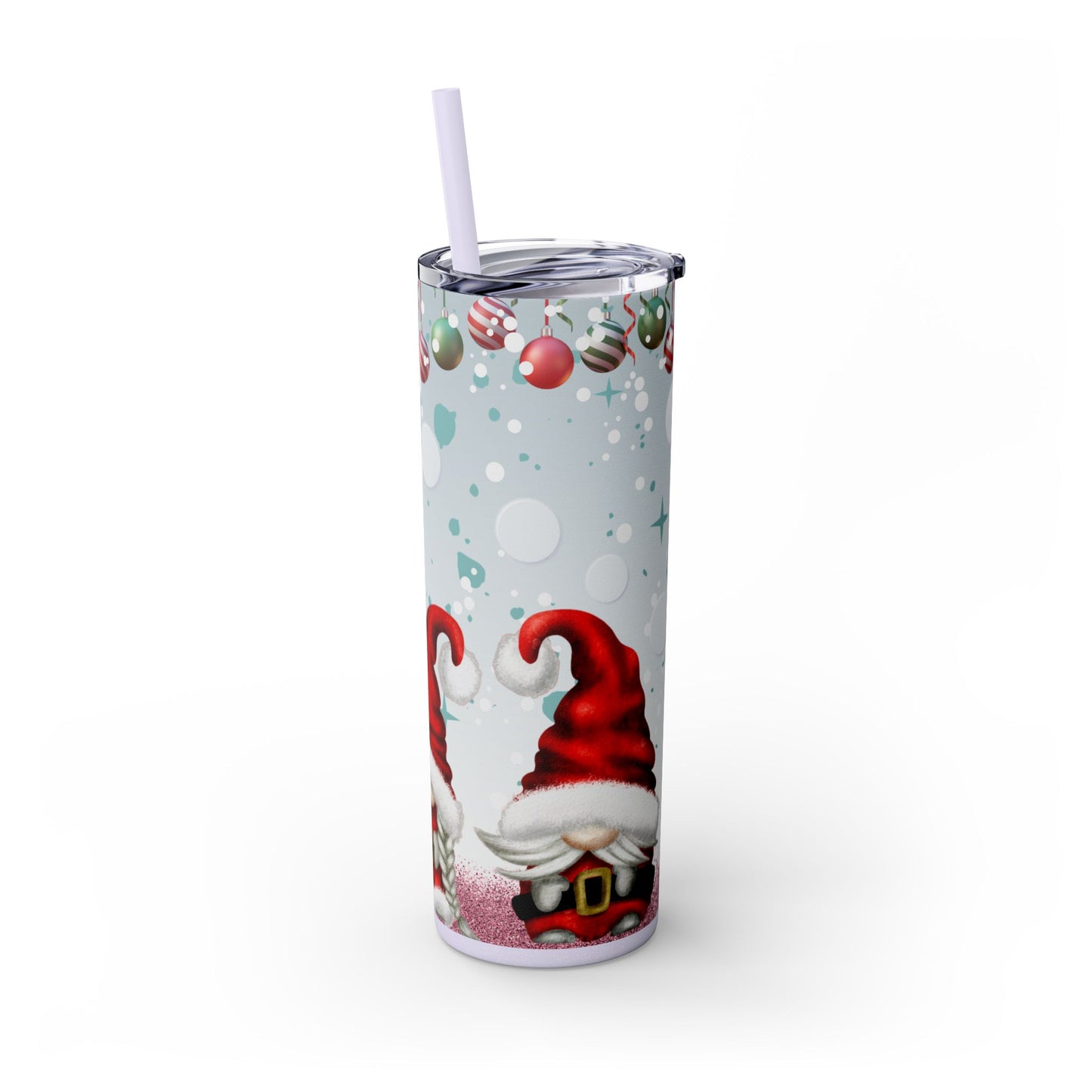 20oz Slim Tumbler: Christmas Gnomes