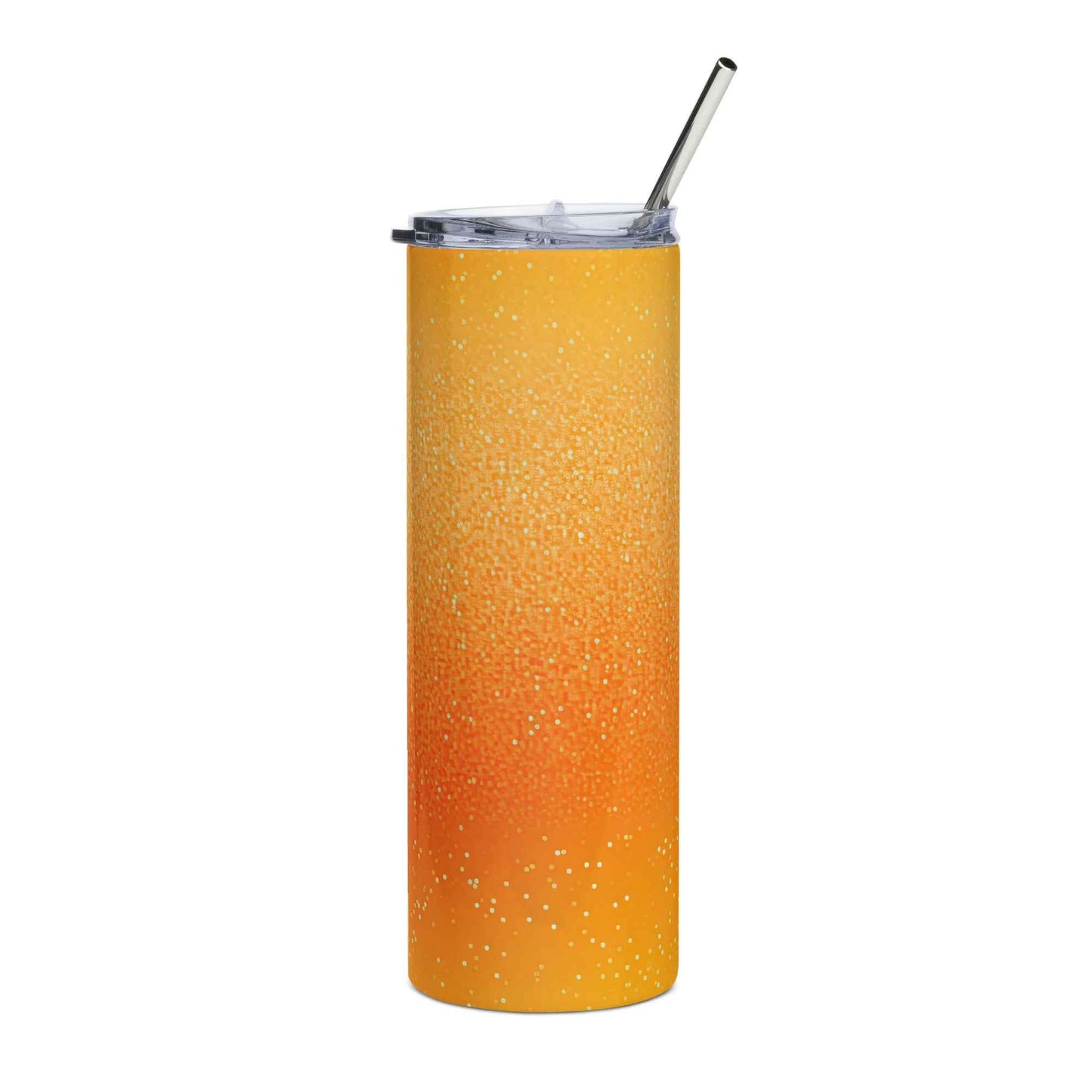 20oz. Slim Tumbler: Vibrant Orange Glitter - Eraya Studio