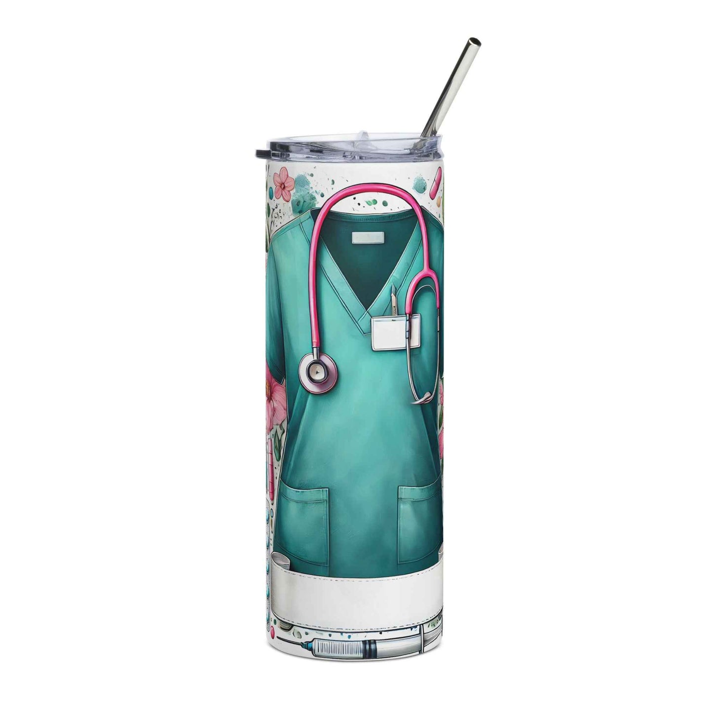20oz. Slim Tumbler: Medical Themed Colorful - Eraya Studio