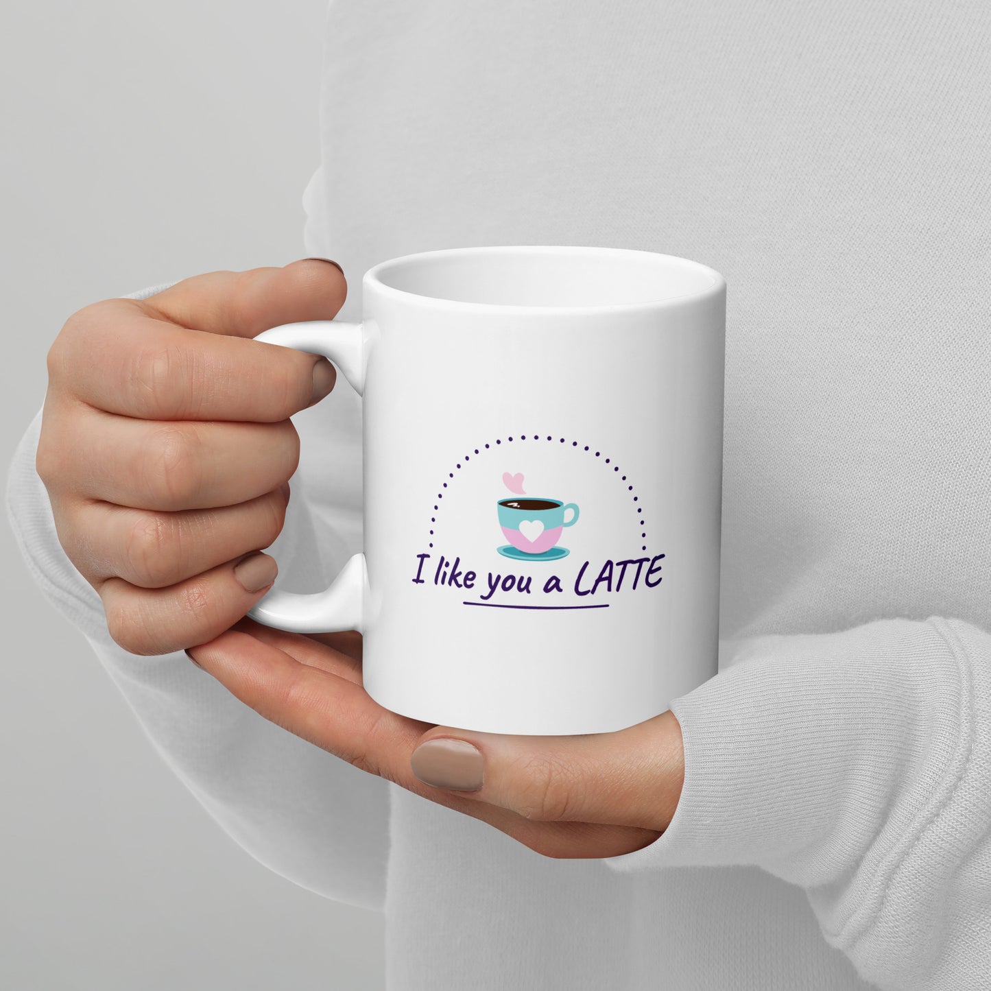 Personalized White Glossy Ceramic Mug – 11oz Custom Coffee Mug | Gift for Him, Gift for Her, Couple Mug