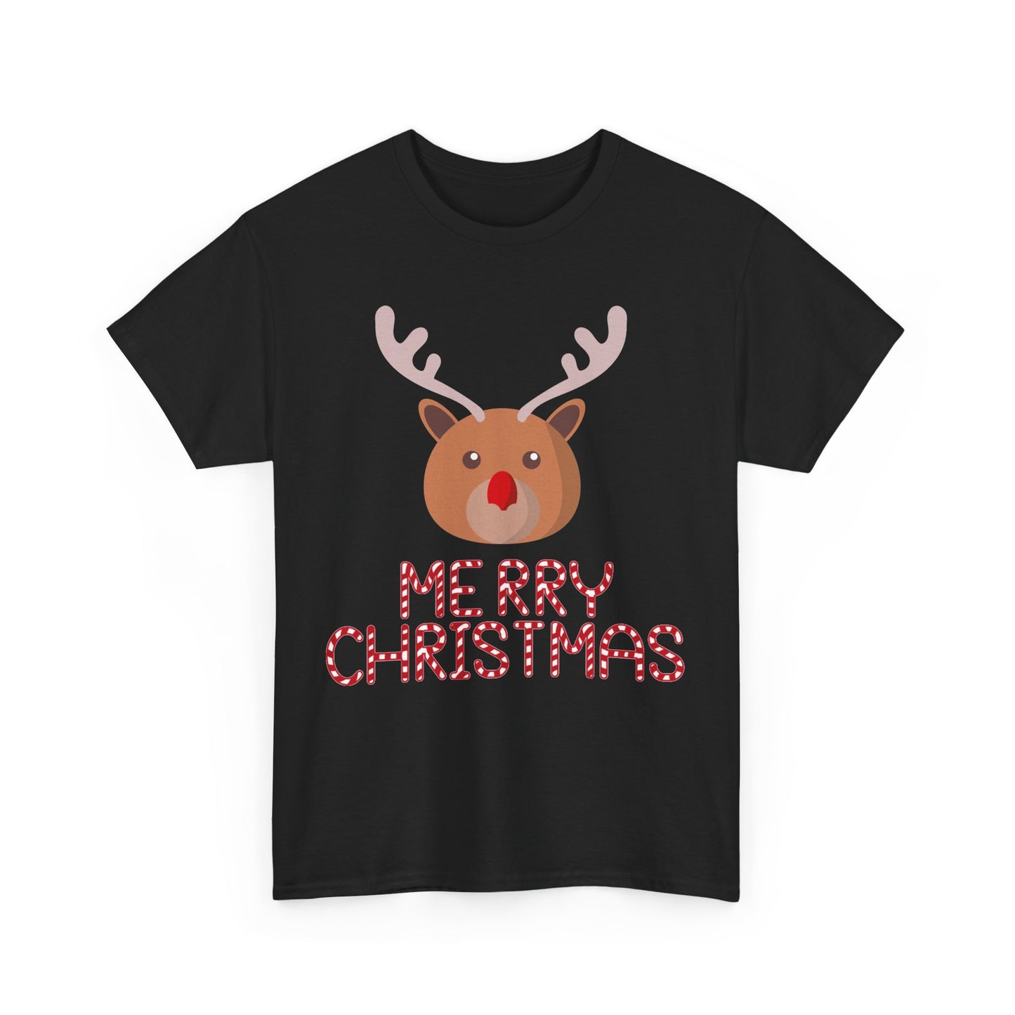 Merry Christmas Reindeer Customized Unisex Heavy Cotton Tee Gift for Him Customized Heavy Cotton Gift for Her Christmas Gift Holiday Treats