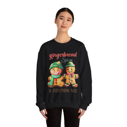 Sweet Gingerbread Design Unisex Sweater Crewneck Sweatshirt Gifts for Him Gift for Her Sweatshirt  Gingerbread Design Christmas Sweater