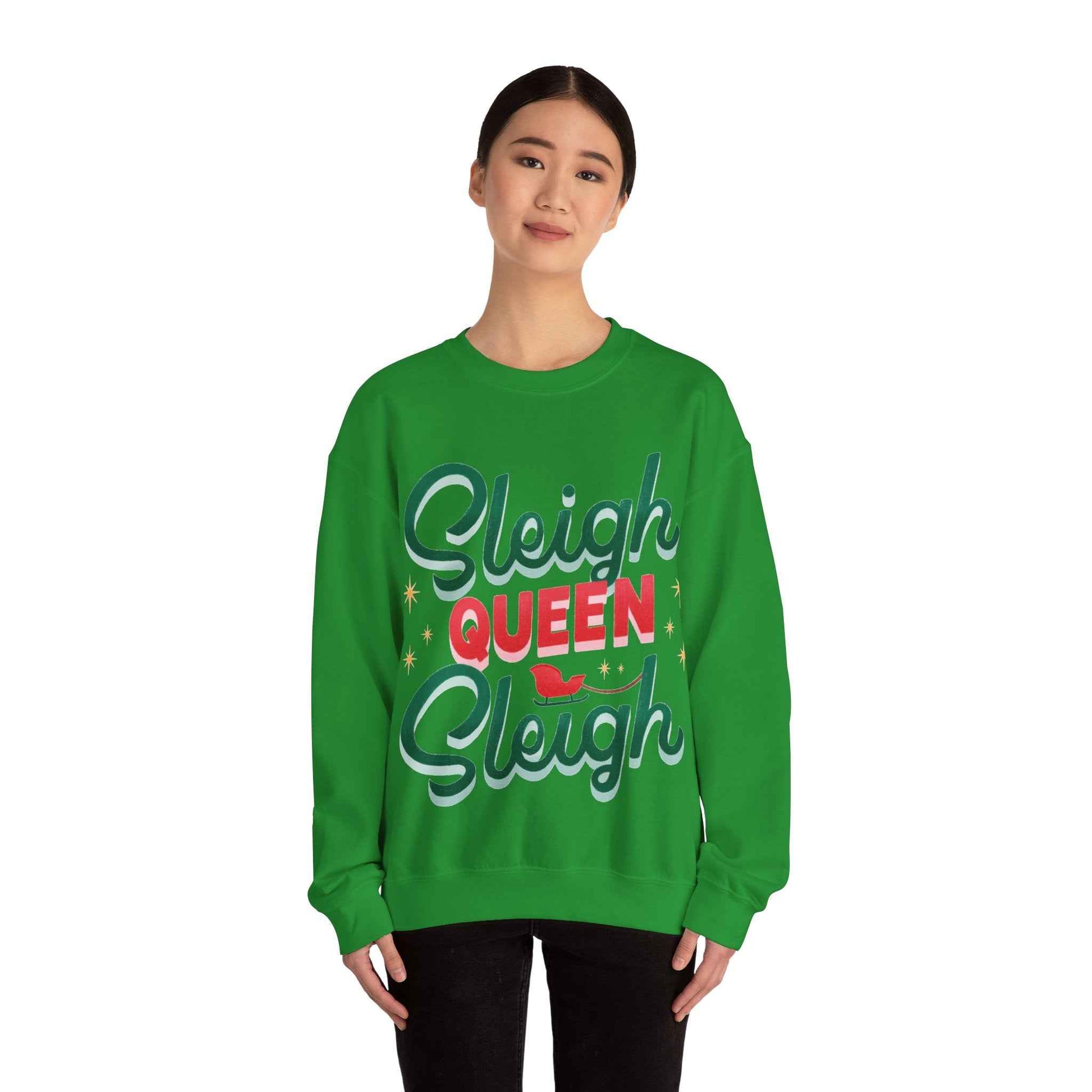 SLEIGH QUEEN Christmas Crewneck Sweatshirt - Eraya Studio
