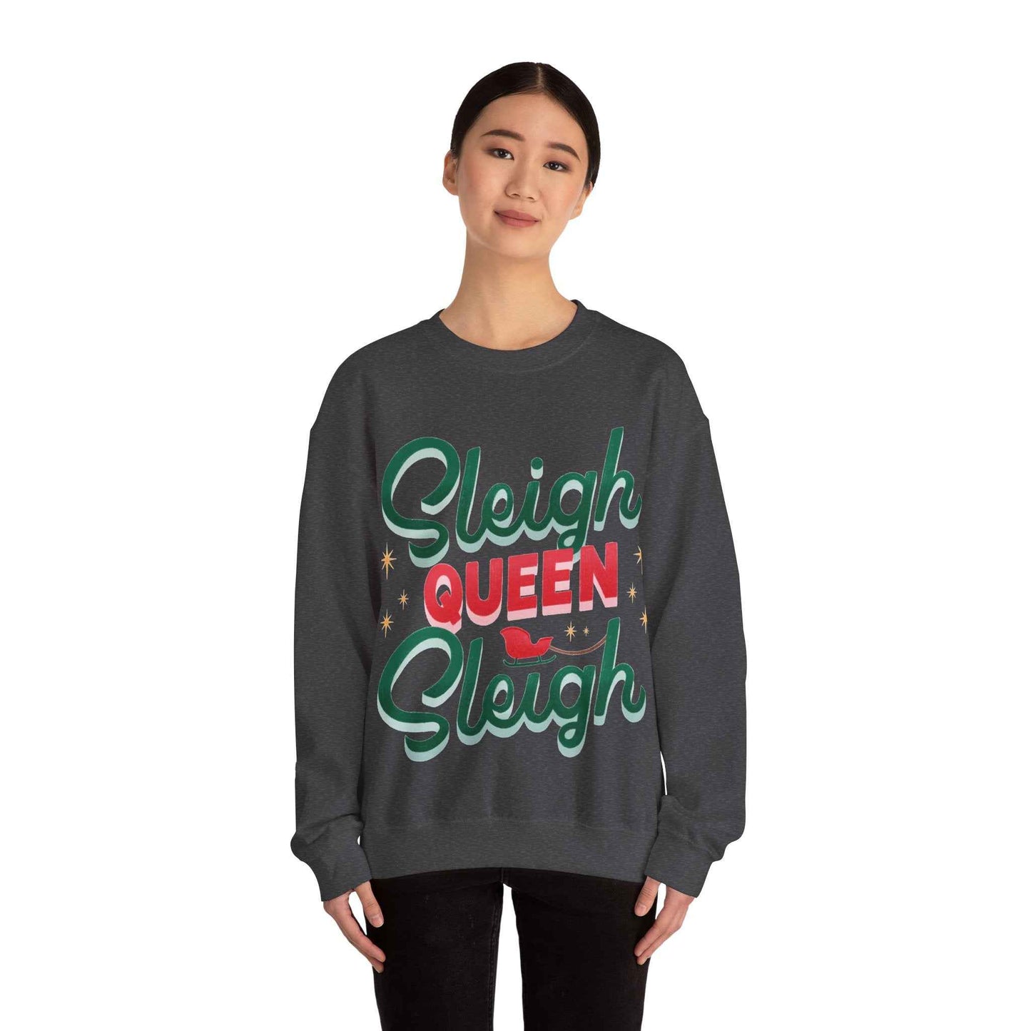 SLEIGH QUEEN Christmas Crewneck Sweatshirt - Eraya Studio