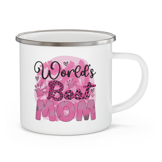 Personalised Best Mom Enamel Mug, Personalised Enamel Mug, Enamel Camping Mug, Travel Mug, Travel Camping Coffee Mug, Mother's Day Gift