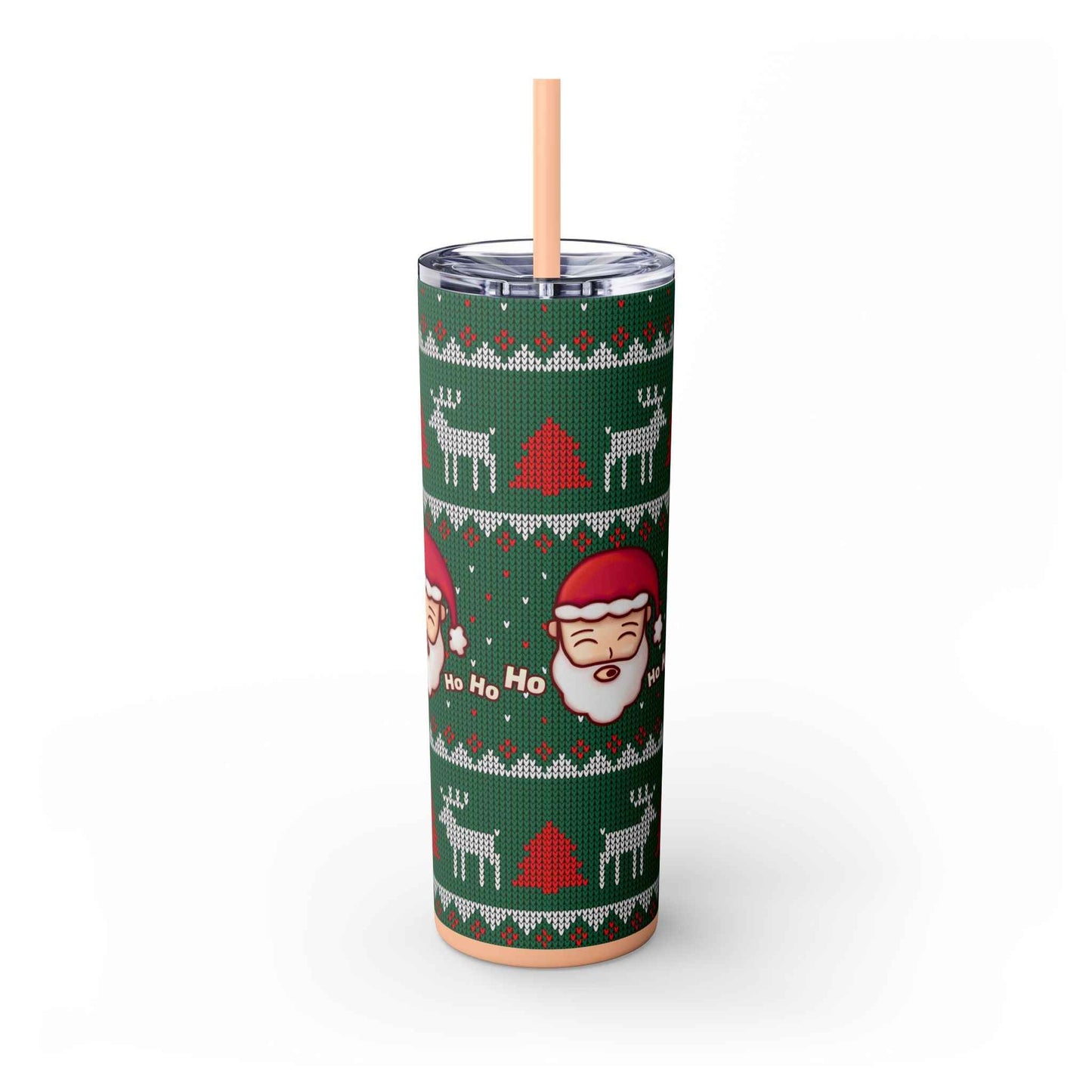 20oz Slim Tumbler: Green Santa-Claus Christmas - Eraya Studio