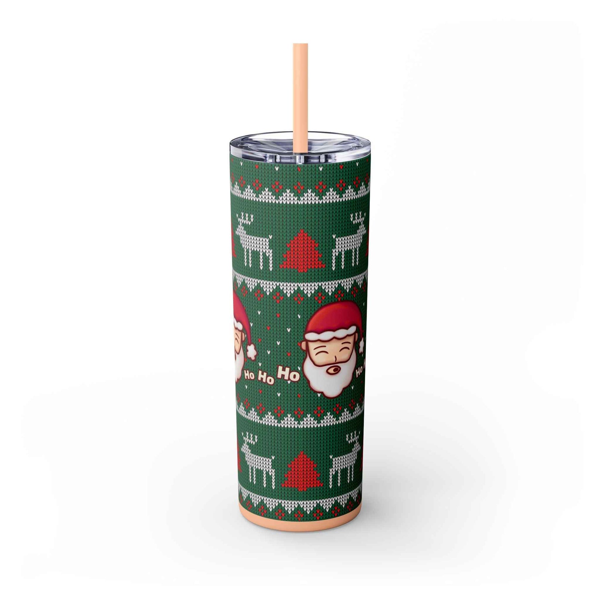 20oz Slim Tumbler: Green Santa-Claus Christmas - Eraya Studio