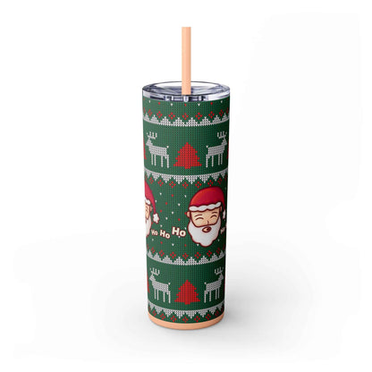 20oz Slim Tumbler: Green Santa-Claus Christmas - Eraya Studio