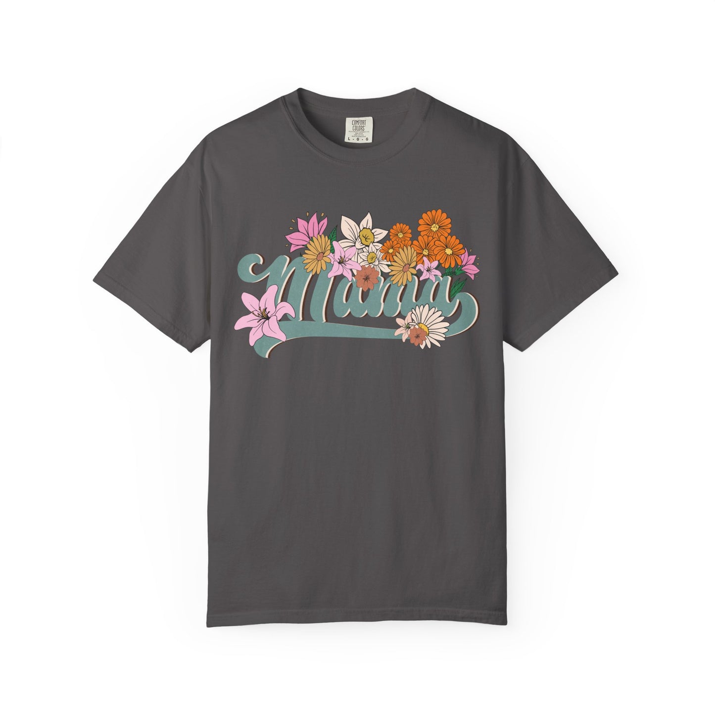 Mom Retro Flowers T-Shirt - Personalised Mother's Day Gift for Mama