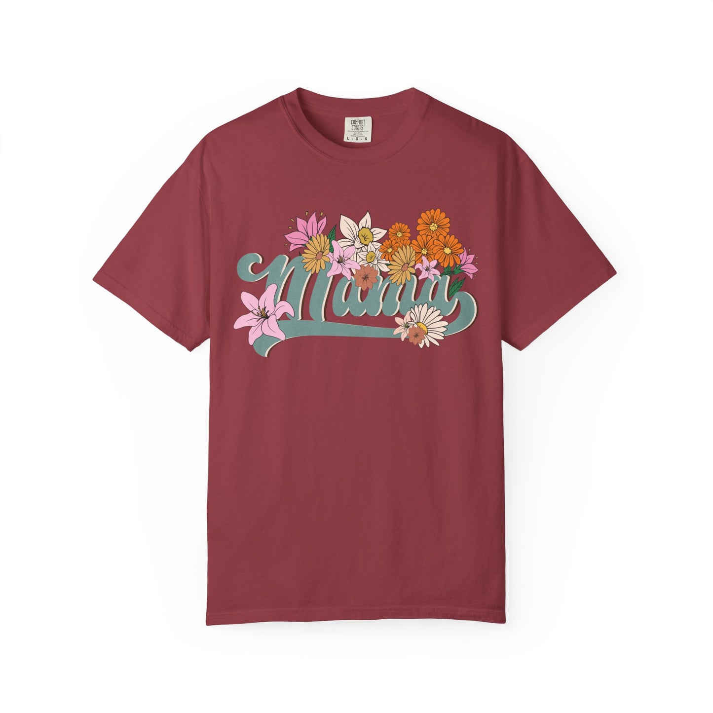 Mom Retro Flowers T-Shirt - Personalised Mother's Day Gift for Mama