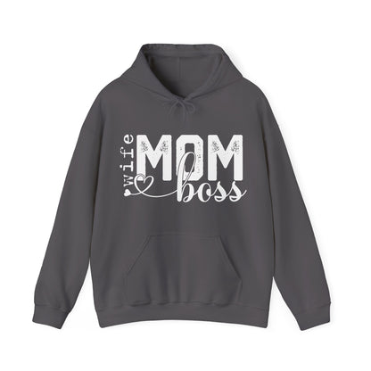 Wife Mom Boss Hoodie - Mother's Day Gift - Custom Mama Hoodie
