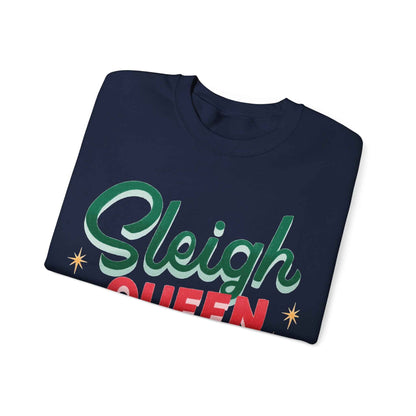 SLEIGH QUEEN Christmas Crewneck Sweatshirt - Eraya Studio