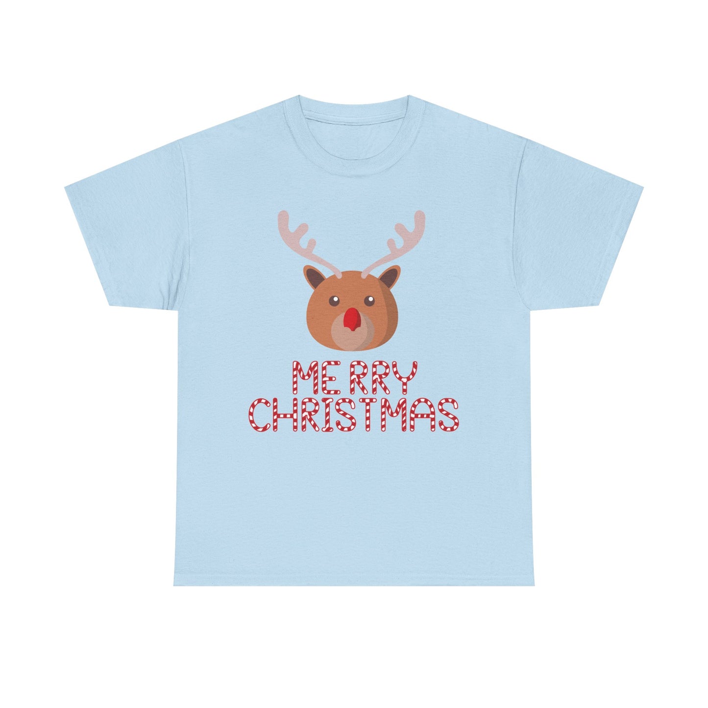 Merry Christmas Reindeer Customized Unisex Heavy Cotton Tee Gift for Him Customized Heavy Cotton Gift for Her Christmas Gift Holiday Treats