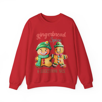 Sweet Gingerbread Design Unisex Sweater Crewneck Sweatshirt Gifts for Him Gift for Her Sweatshirt  Gingerbread Design Christmas Sweater