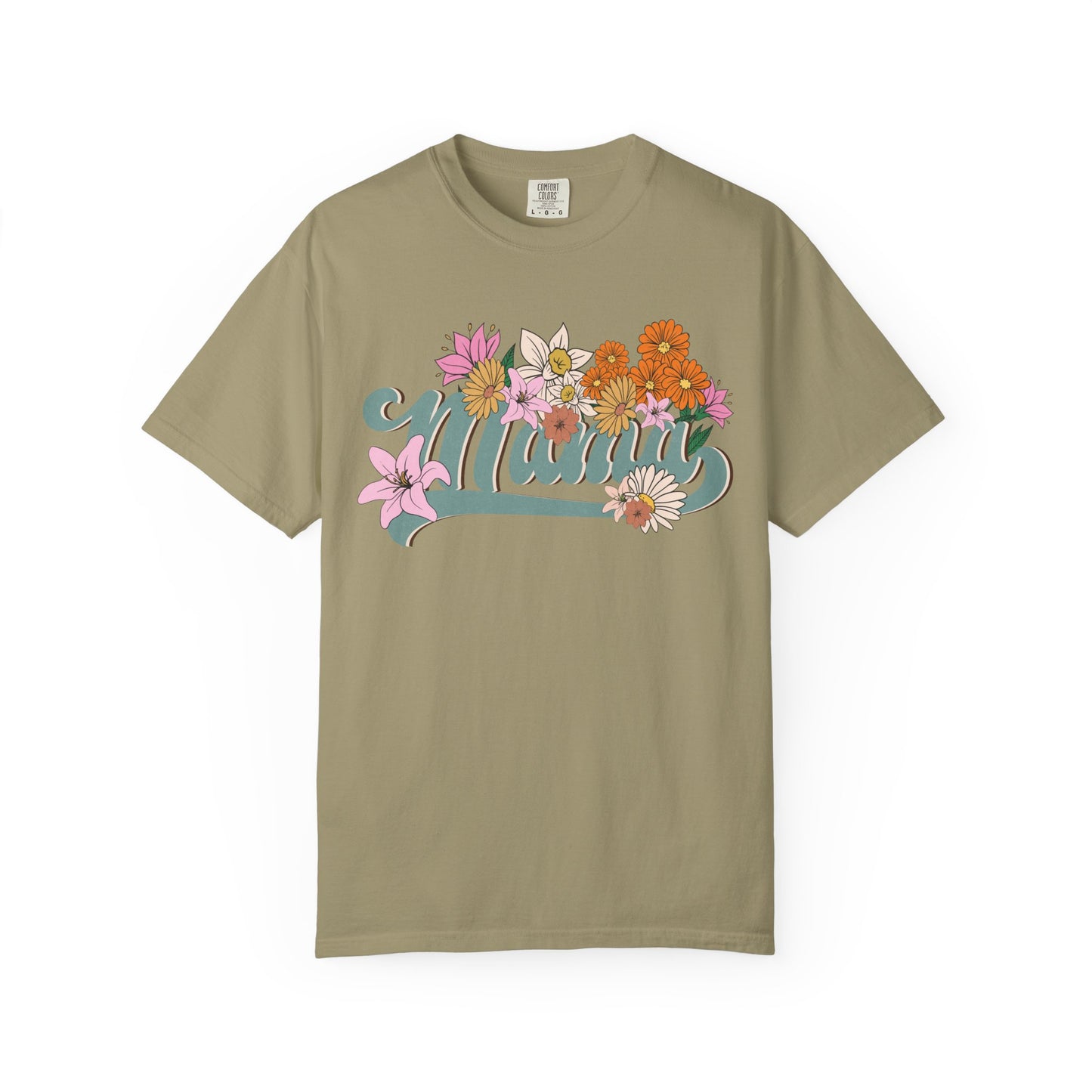 Mom Retro Flowers T-Shirt - Personalised Mother's Day Gift for Mama