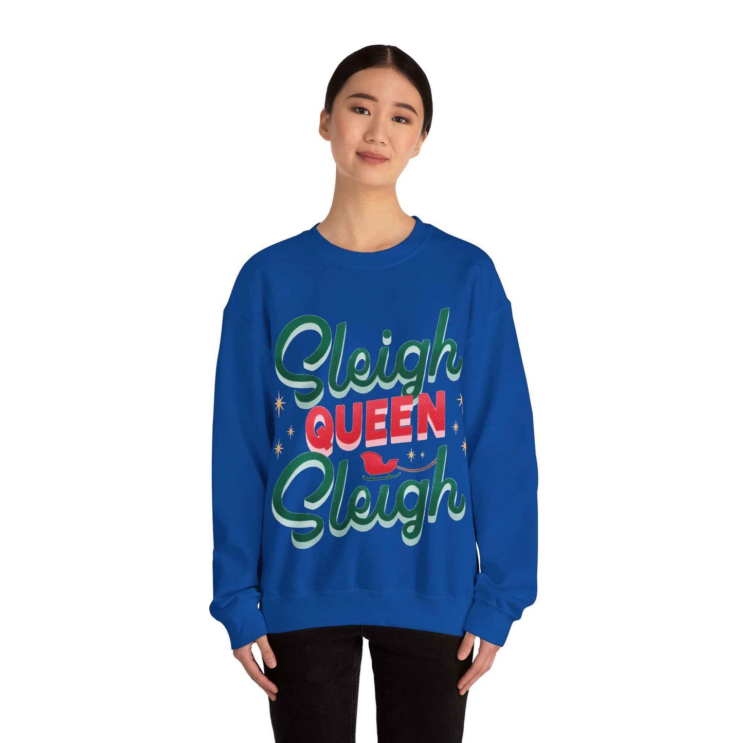 SLEIGH QUEEN Christmas Crewneck Sweatshirt - Eraya Studio