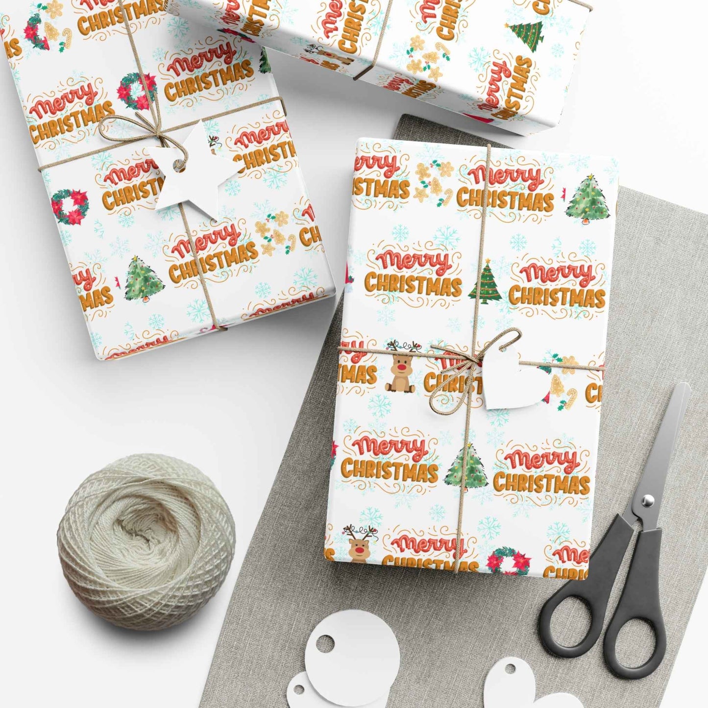 Merry Christmas Holiday Gift Wrapping Paper - Eraya Studio