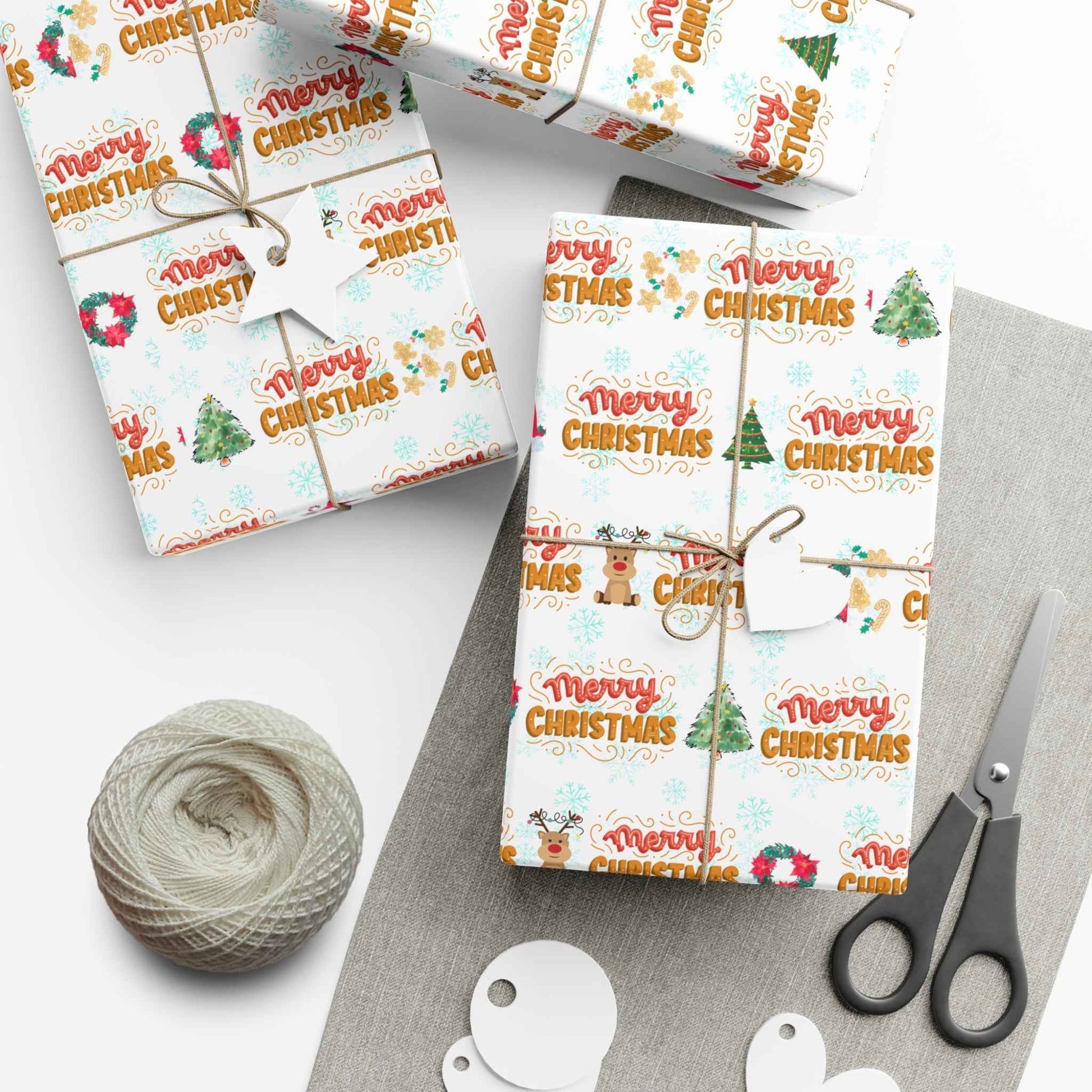 Merry Christmas Holiday Gift Wrapping Paper - Eraya Studio