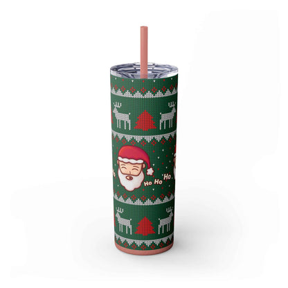 20oz Slim Tumbler: Green Santa-Claus Christmas - Eraya Studio
