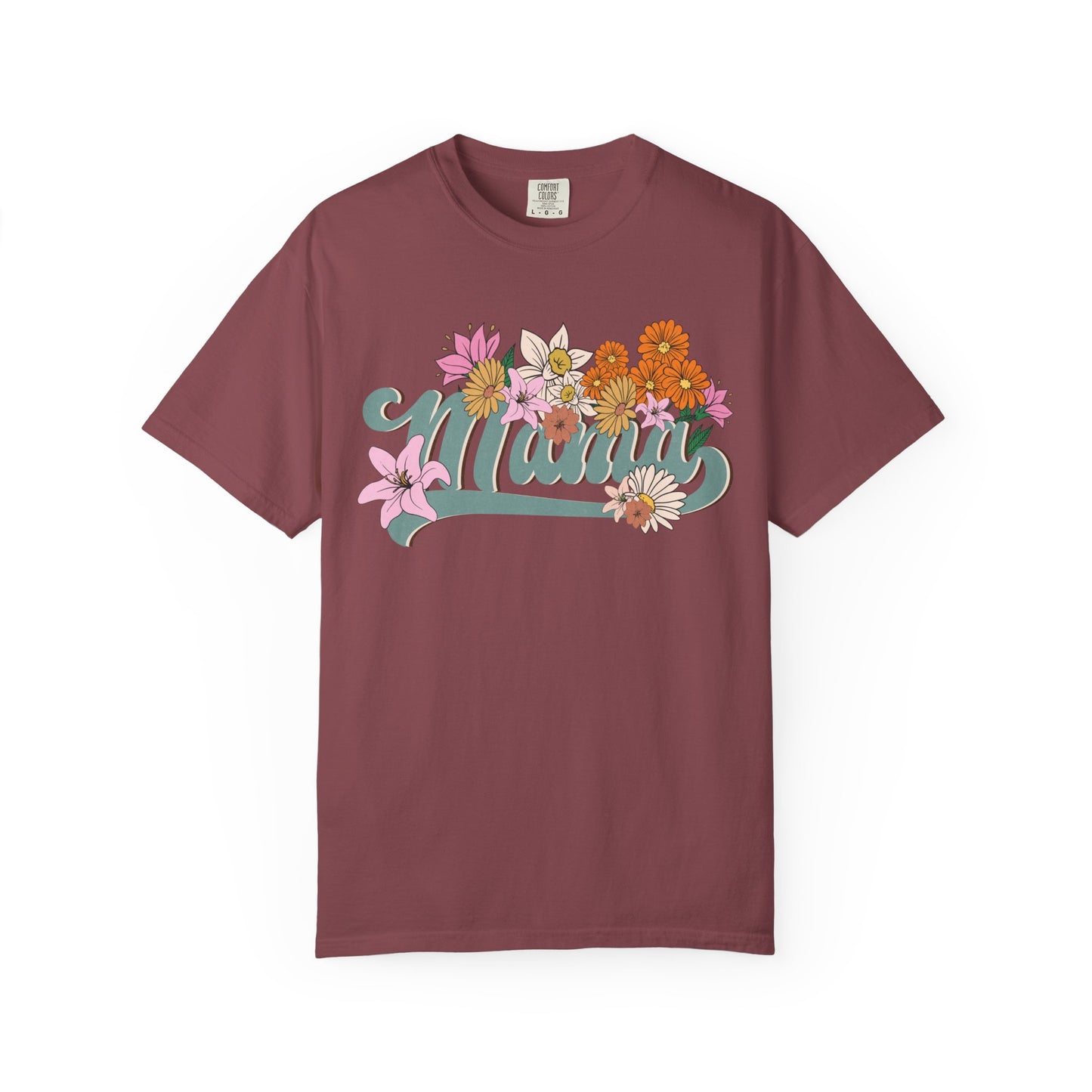 Mom Retro Flowers T-Shirt - Personalised Mother's Day Gift for Mama