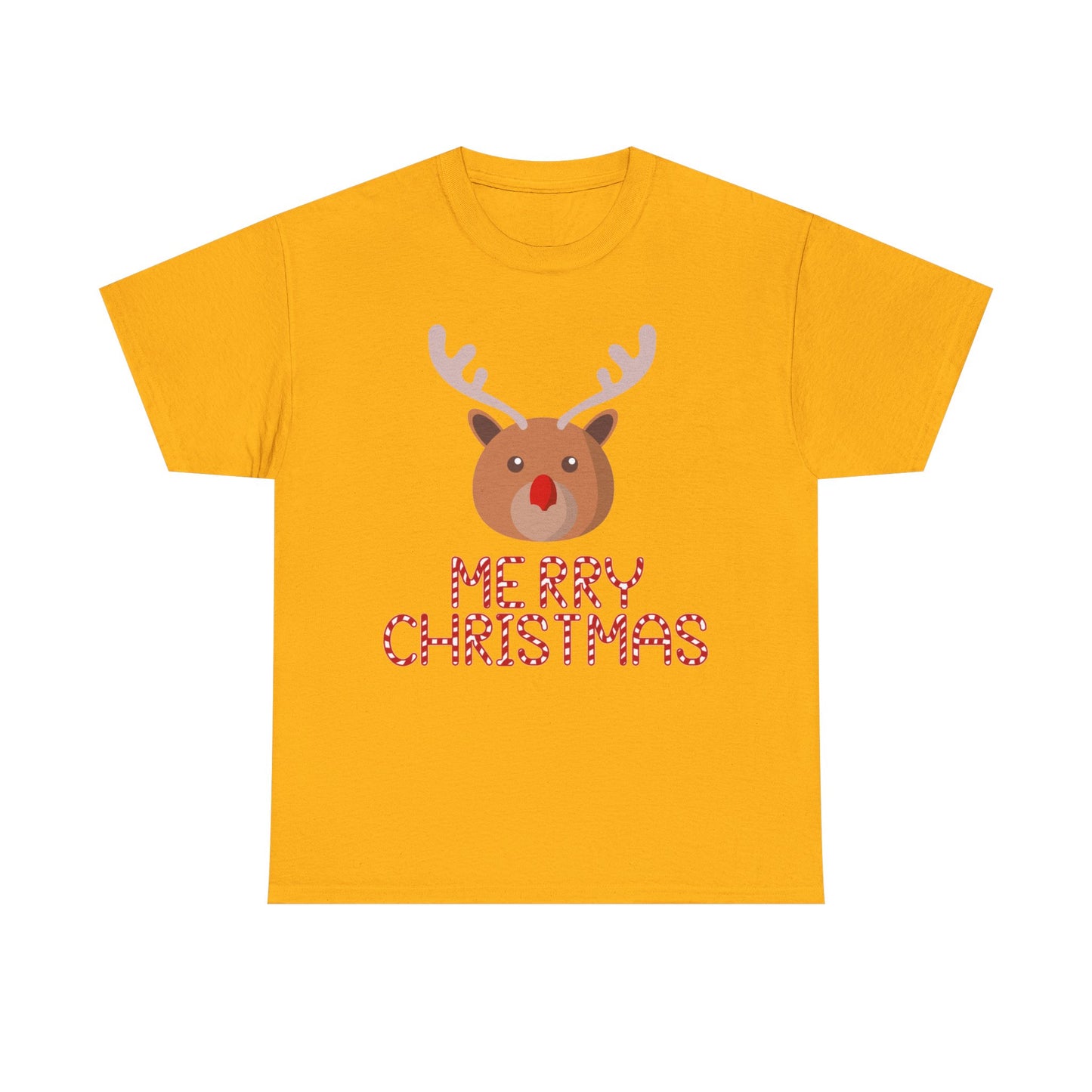 Merry Christmas Reindeer Customized Unisex Heavy Cotton Tee Gift for Him Customized Heavy Cotton Gift for Her Christmas Gift Holiday Treats