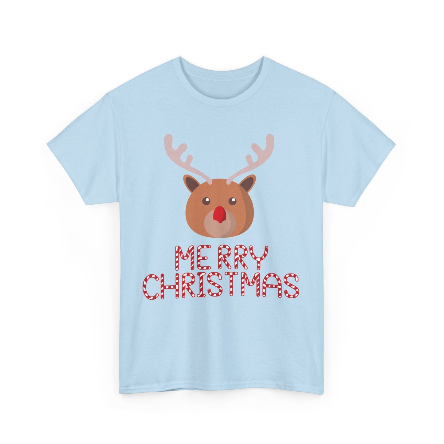 Merry Christmas Reindeer Customized Unisex Heavy Cotton Tee Gift for Him Customized Heavy Cotton Gift for Her Christmas Gift Holiday Treats
