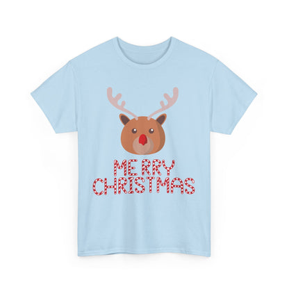 Merry Christmas Reindeer Customized Unisex Heavy Cotton Tee Gift for Him Customized Heavy Cotton Gift for Her Christmas Gift Holiday Treats