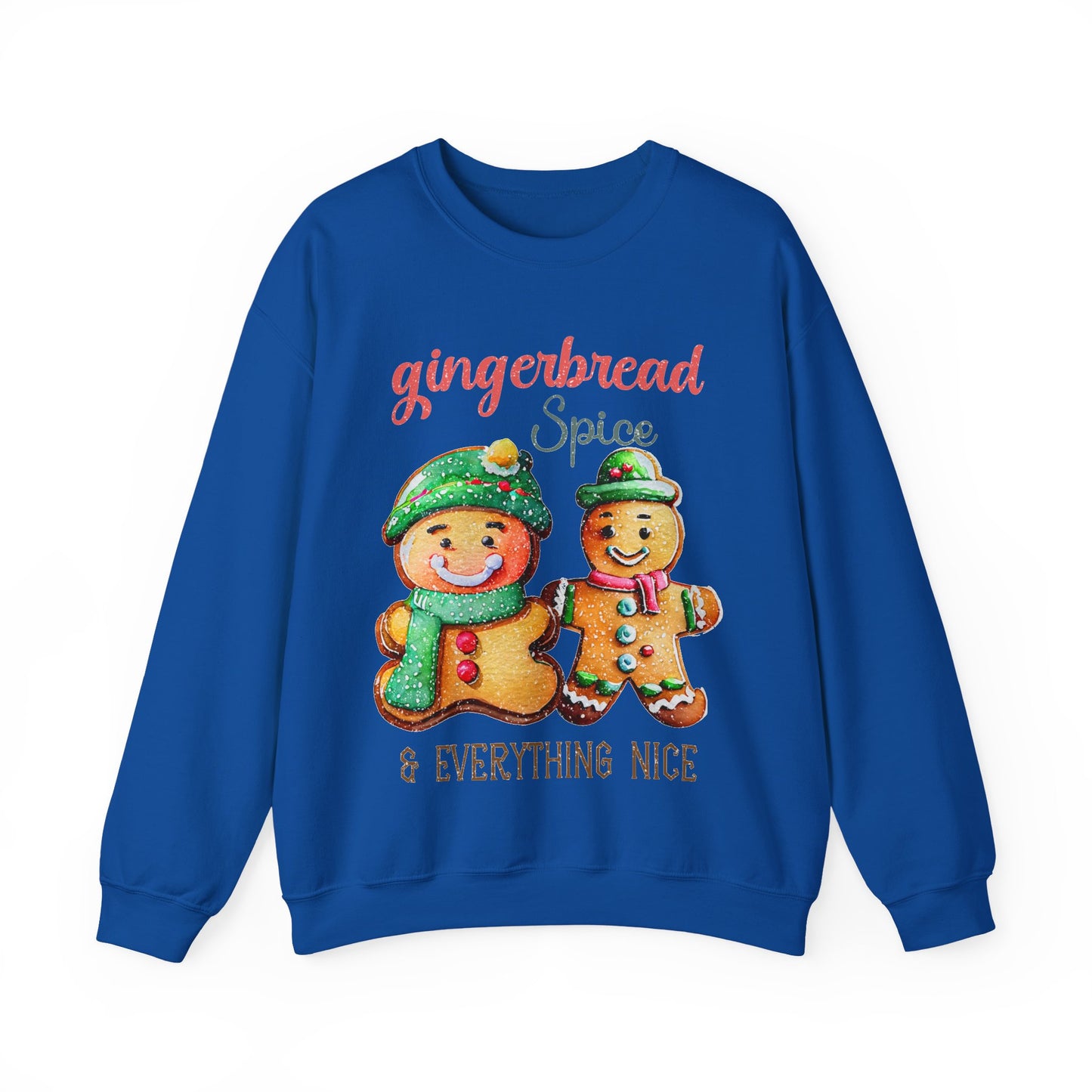 Sweet Gingerbread Design Unisex Sweater Crewneck Sweatshirt Gifts for Him Gift for Her Sweatshirt  Gingerbread Design Christmas Sweater