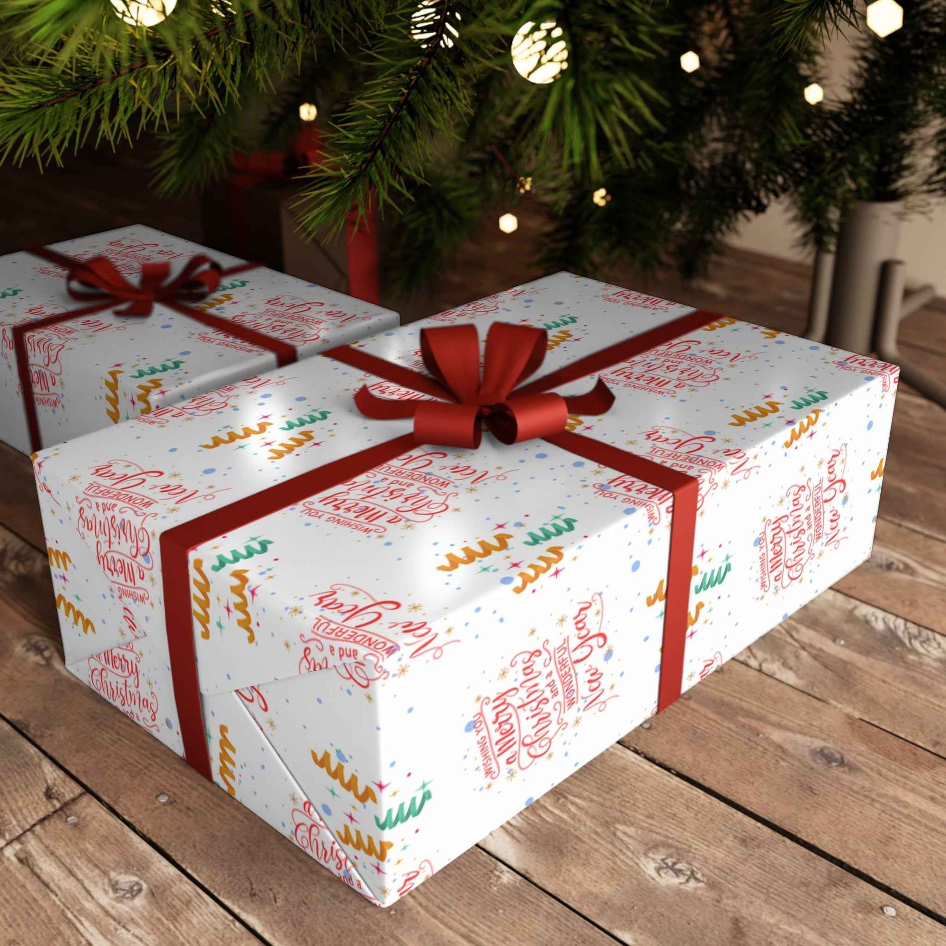 Merry Christmas Gift Wrapping Paper Custom-Printed - Eraya Studio
