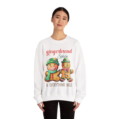 Sweet Gingerbread Design Unisex Sweater Crewneck Sweatshirt Gifts for Him Gift for Her Sweatshirt  Gingerbread Design Christmas Sweater