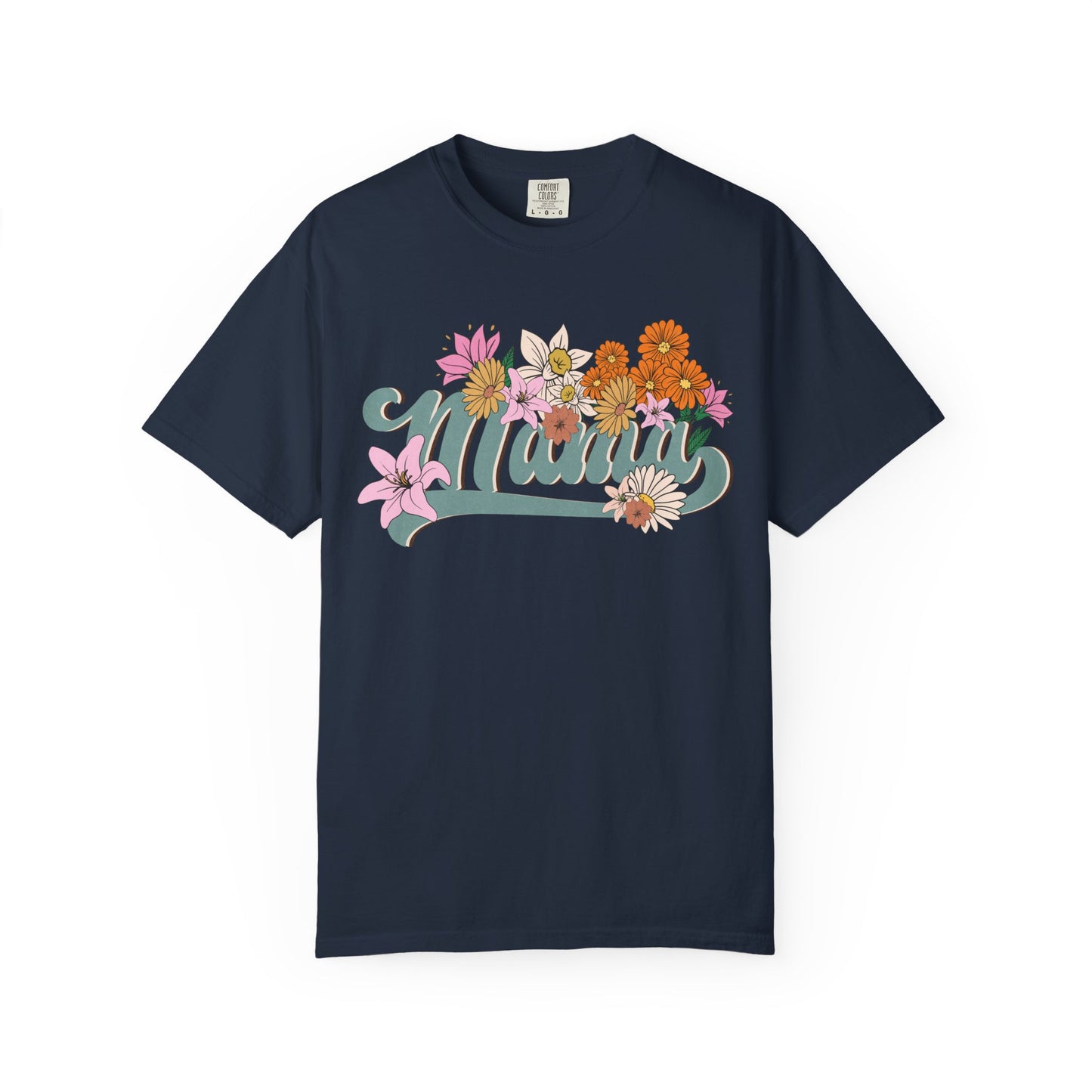 Mom Retro Flowers T-Shirt - Personalised Mother's Day Gift for Mama
