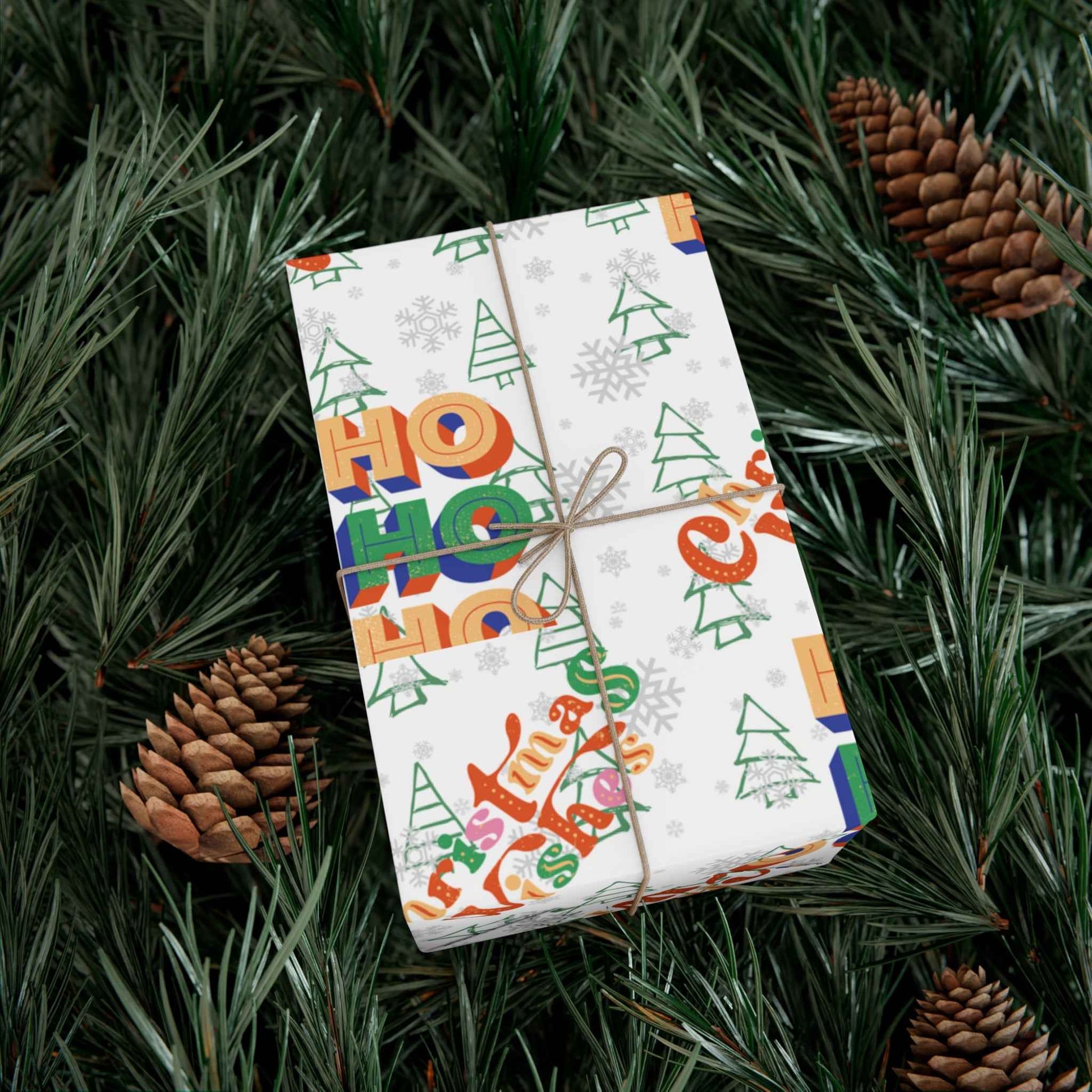 HOHOHO Christmas Gift Wrapping Paper - Eraya Studio