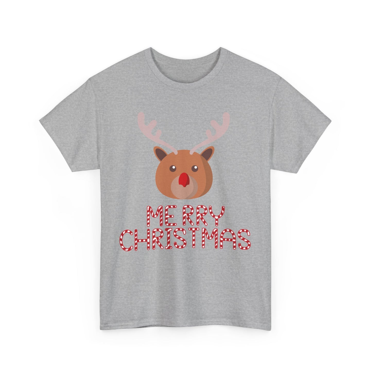 Merry Christmas Reindeer Customized Unisex Heavy Cotton Tee Gift for Him Customized Heavy Cotton Gift for Her Christmas Gift Holiday Treats