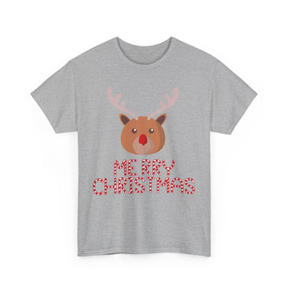 Merry Christmas Reindeer Customized Unisex Heavy Cotton Tee Gift for Him Customized Heavy Cotton Gift for Her Christmas Gift Holiday Treats