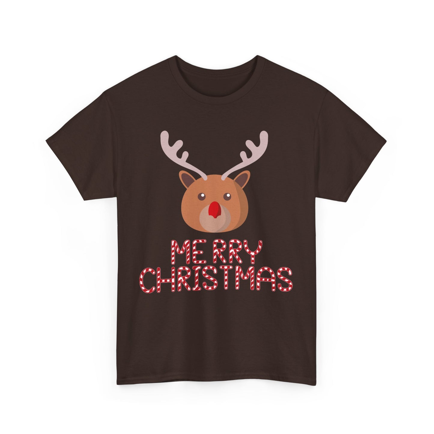 Merry Christmas Reindeer Customized Unisex Heavy Cotton Tee Gift for Him Customized Heavy Cotton Gift for Her Christmas Gift Holiday Treats
