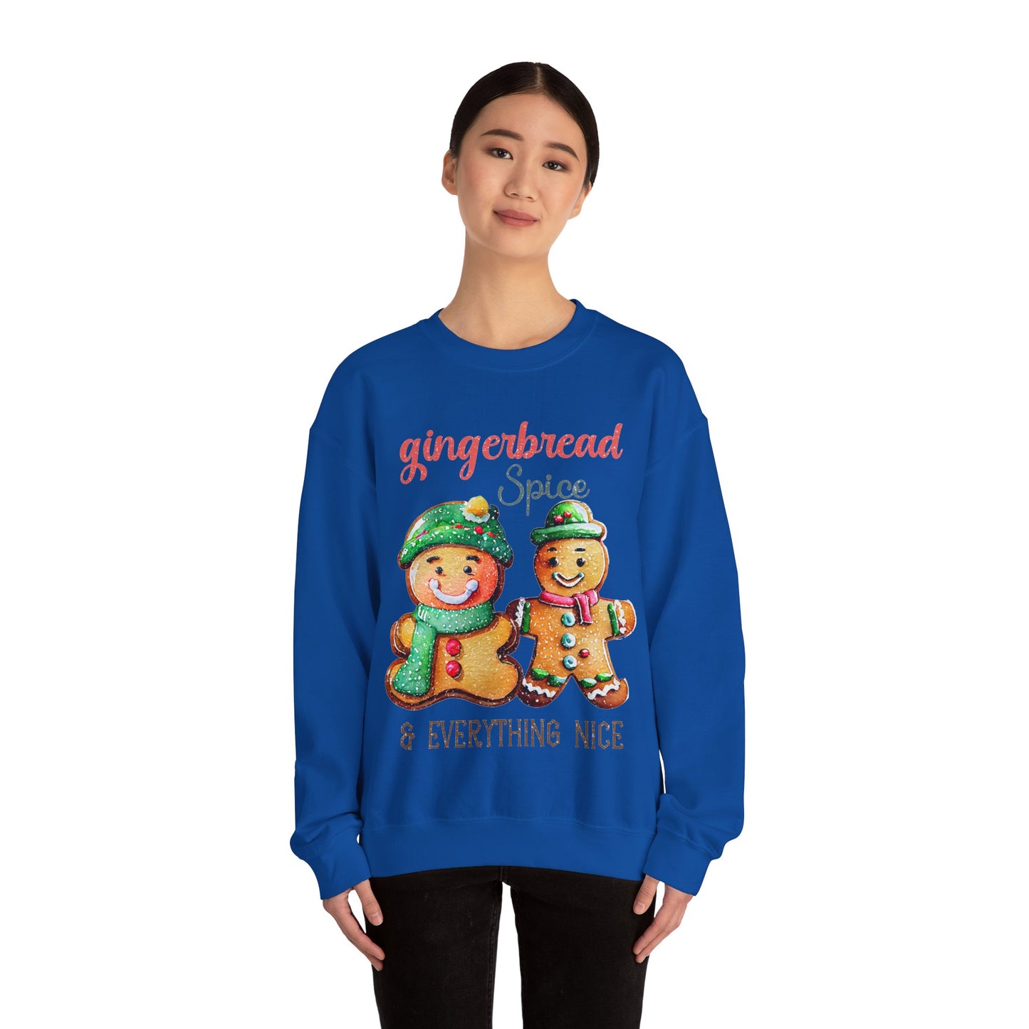 Sweet Gingerbread Design Unisex Sweater Crewneck Sweatshirt Gifts for Him Gift for Her Sweatshirt  Gingerbread Design Christmas Sweater