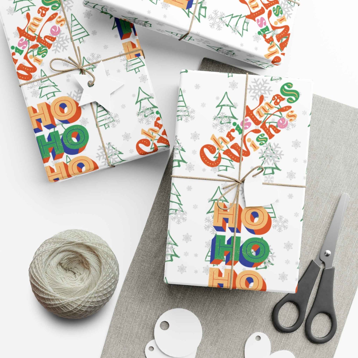 HOHOHO Christmas Gift Wrapping Paper - Eraya Studio