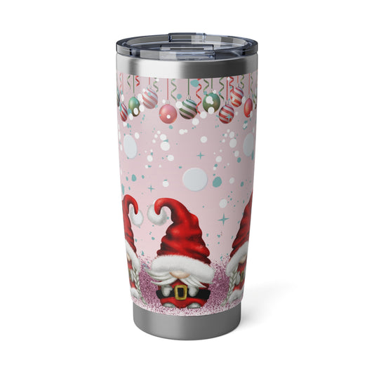 Christmas Pink and Red Gnome 20oz Tumbler Christmas Gift Gnome Christmas Theme Vagabond Tumbler